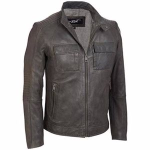 Black Rivet Mens Lamb Jacket W/ Elbow stitch